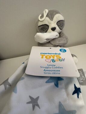 mastermind TOYS Baby Grey Sloth Lovey - Snuggly Cuddles